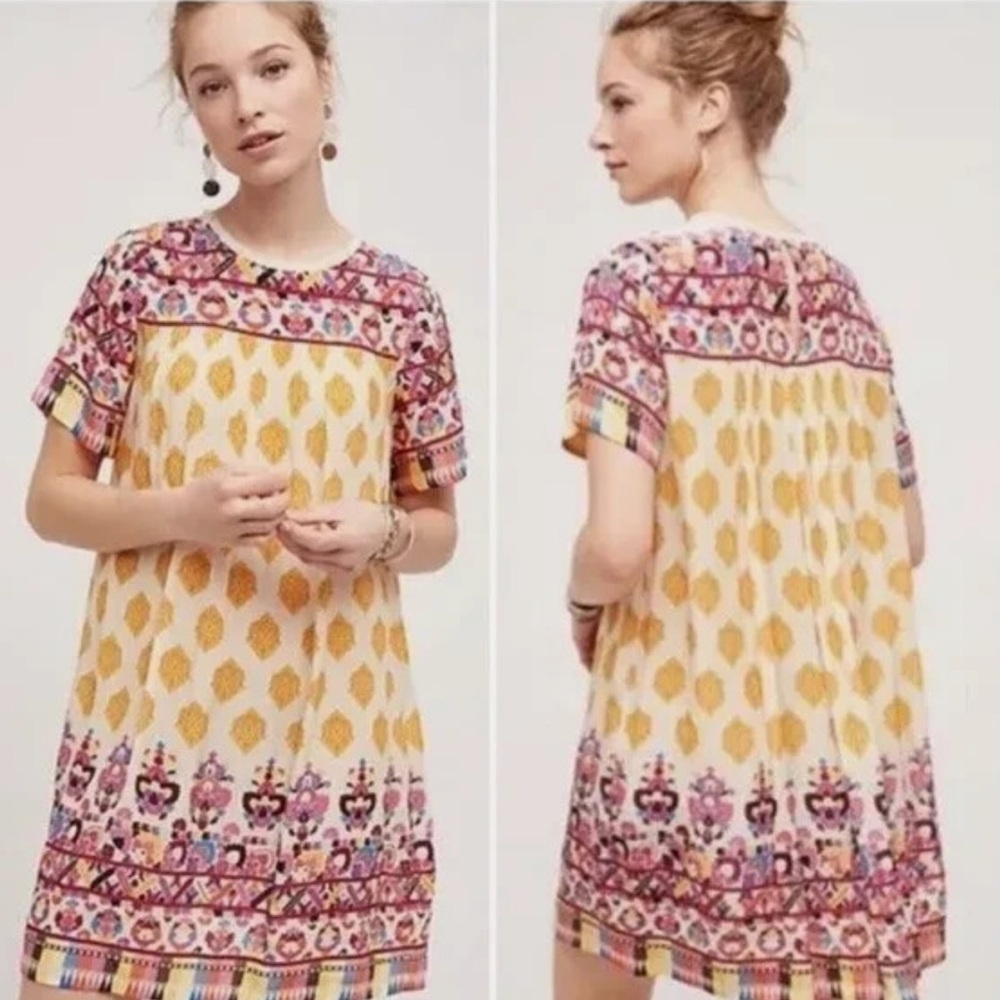 Anthropologie Tanvi Kedia Beaded Caltha Swing Dress Size S